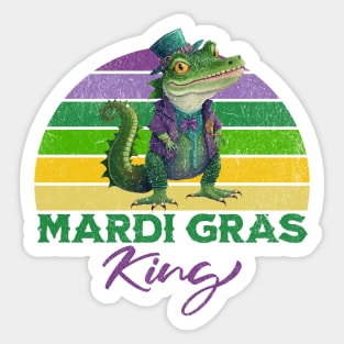 Mardi Gras King - Alligator Sticker